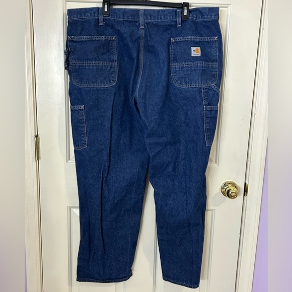 Carhartt Men’s 40x32 (40x29) Loose Fit Flame Resistant Dungaree Jeans - Picture 3 of 12